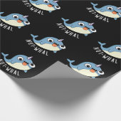 Nut-whal Funny Narwhal Pun Dark BG Geschenkpapier (Ecke)