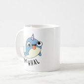 Nut-whal Funny Narwhal Pun Kaffeetasse (Vorderseite Links)