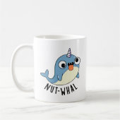Nut-whal Funny Narwhal Pun Kaffeetasse (Links)