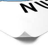 Nut-whal Funny Narwhal Pun Poster (Ecke)