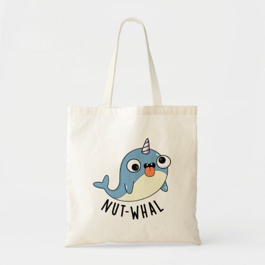Nut-whal Funny Narwhal Pun Tragetasche (Vorne)