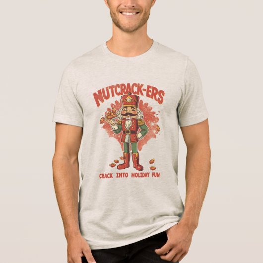 Nutcrack ers - Funny Christmas Nutcracker Pun Tri-Blend Shirt (Vorderseite)