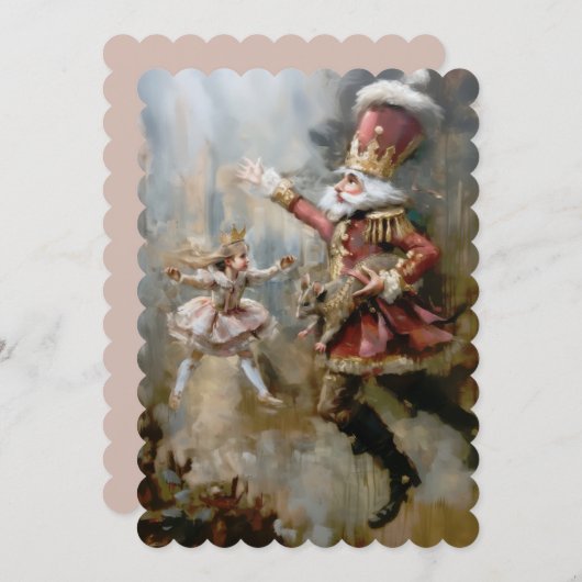 Nutcracke - flache Einladung 12,7 cm x 17,8 cm (Vorne/Hinten)