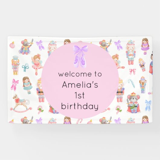 Nutcracker 1. Geburtstag Banner (Horizontal)