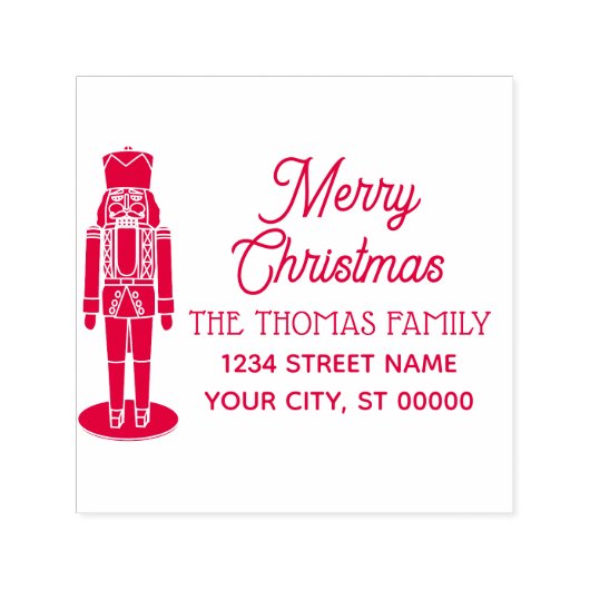 Nutcracker #2 Frohe Weihnachtsnamen Rücksendeadres Permastempel (Design)