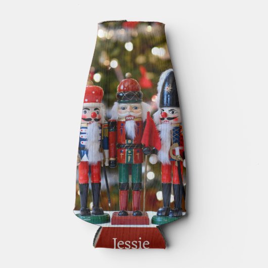 Nutcracker Add Name Weihnachtsgeschenk Flaschenkühler (Vorderseite)