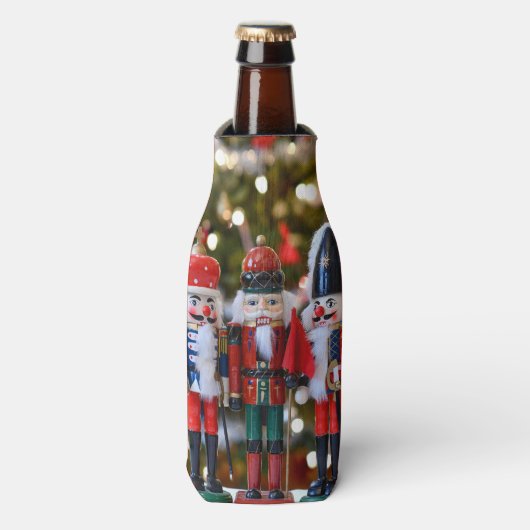 Nutcracker Add Name Weihnachtsgeschenk Flaschenkühler (Flaschenvorderseite)