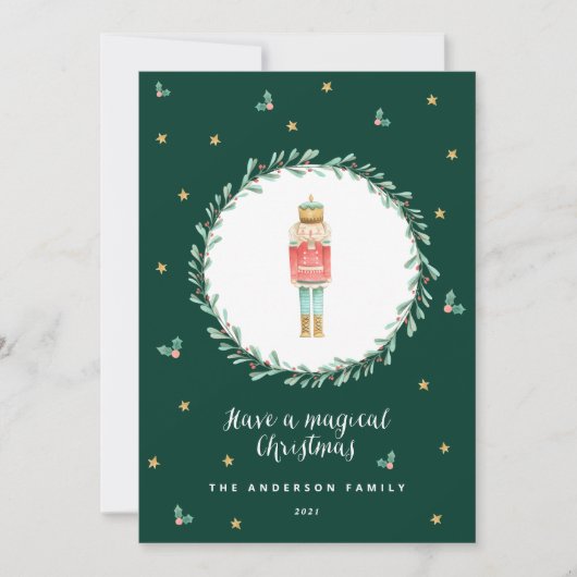 Nutcracker Aquarell niedliche Weihnachten (Vorderseite)