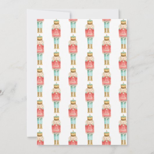 Nutcracker Aquarell niedliche Weihnachten (Rückseite)