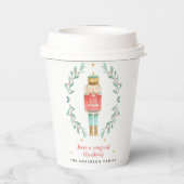 Nutcracker Aquarell niedliche Weihnachten Pappbecher (Rückseite)