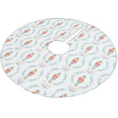 Nutcracker Aquarell niedliche Weihnachten Polyester Weihnachtsbaumdecke (Schrägansicht)