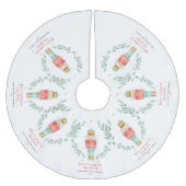 Nutcracker Aquarell niedliche Weihnachten Polyester Weihnachtsbaumdecke (Vorderseite)