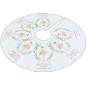 Nutcracker Aquarell niedliche Weihnachten Polyester Weihnachtsbaumdecke (Schrägansicht)