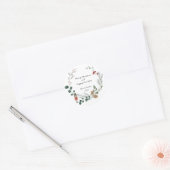 Nutcracker Aquarell niedliche Weihnachten Runder Aufkleber (Umschlag)