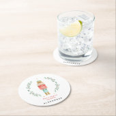 Nutcracker Aquarell niedliche Weihnachten Runder Pappuntersetzer (Vor Ort)