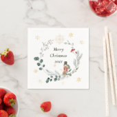 Nutcracker Aquarell niedliche Weihnachten Serviette (Beispiel)