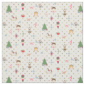 Nutcracker auf dem weißen Polka-Dot Stoff (Muster)