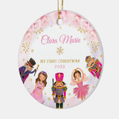 Nutcracker Baby 1. First Christmas Blush Bloral Keramik Ornament (Links)