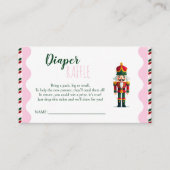 Nutcracker Baby Shower Diaper-Raffekarte Begleitkarte (Vorderseite)