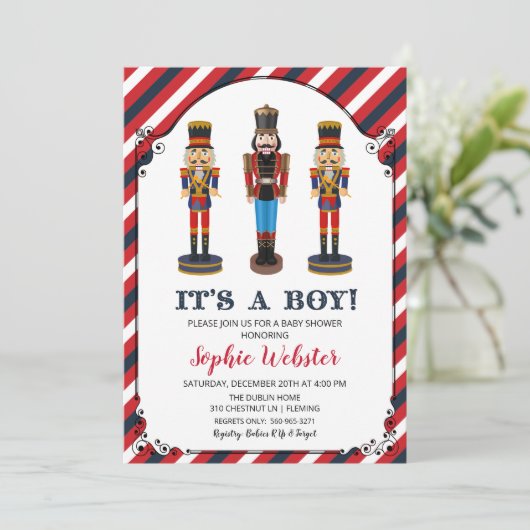 Nutcracker Baby Shower Einladung (Stehend Vorderseite)