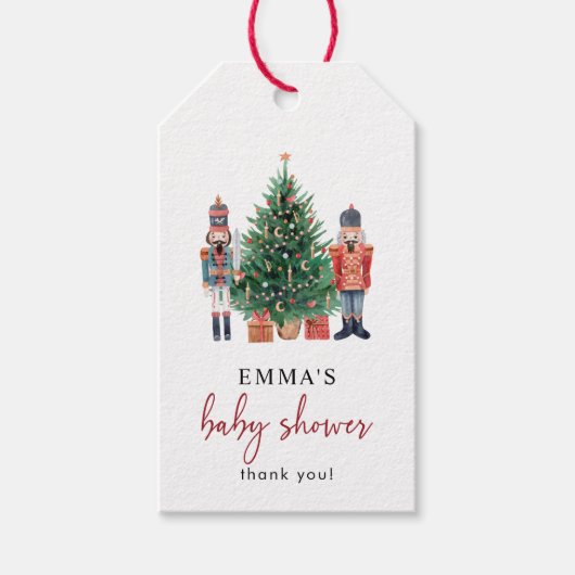 Nutcracker Baby Shower - Gefallen Tag Geschenkanhänger (Vorderseite)