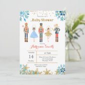 Nutcracker Babydusche Einladung Winter (Stehend Vorderseite)