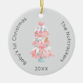Nutcracker Baby's 1. Weihnachtsbaum-Foto Keramik Ornament (Vorne)