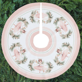 Nutcracker Ballerina Ballerina Pink Elegant Polyester Weihnachtsbaumdecke