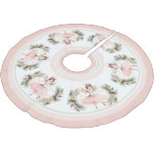 Nutcracker Ballerina Ballerina Pink Elegant Polyester Weihnachtsbaumdecke (Schrägansicht)