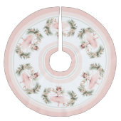 Nutcracker Ballerina Ballerina Pink Elegant Polyester Weihnachtsbaumdecke (Vorderseite)