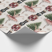 Nutcracker Ballerina ballet dancer christmas tree  Geschenkpapier (Ecke)