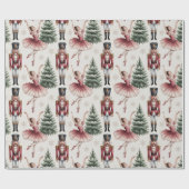 Nutcracker Ballerina ballet dancer christmas tree Geschenkpapier (Flach)