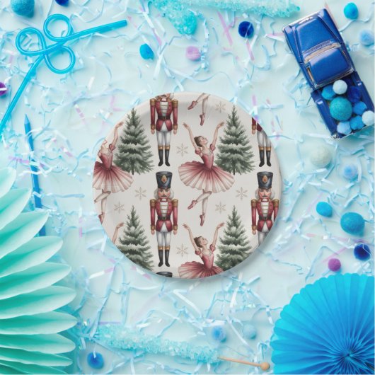 Nutcracker Ballerina ballet dancer christmas tree  Pappteller (Party)