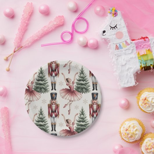 Nutcracker Ballerina ballet dancer christmas tree  Pappteller (Party)