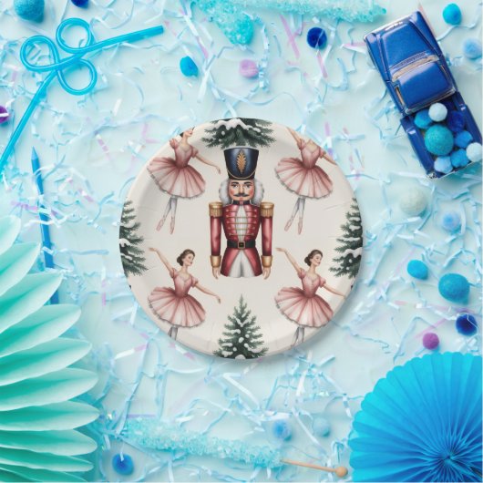 Nutcracker Ballerina ballet dancer christmas tree Pappteller (Party)