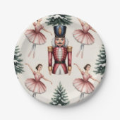 Nutcracker Ballerina ballet dancer christmas tree Pappteller (Vorderseite)