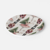 Nutcracker Ballerina ballet dancer christmas tree Pappteller (Schrägansicht)