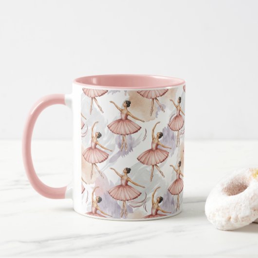 Nutcracker Ballerina ballet dancer christmas tree  Tasse (Mit Donut)