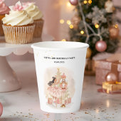 Nutcracker Ballerina Birthday Pink & Gold Pappbecher