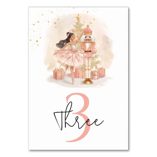 Nutcracker Ballerina Birthday Tischnummer (Rückseite)