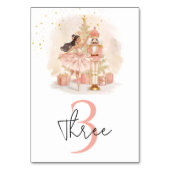 Nutcracker Ballerina Birthday Tischnummer (Vorderseite)