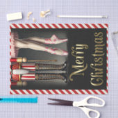Nutcracker & Ballerina Black Gold Frohe Weihnachte Seidenpapier (Handwerk)