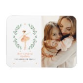 Nutcracker ballerina botanische 1 Foto Weihnachten Magnet (Horizontal)