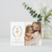 Nutcracker ballerina botanische 1 Foto Weihnachten Postkarte (Stehend Vorderseite)