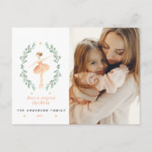 Nutcracker ballerina botanische 1 Foto Weihnachten Postkarte (Vorderseite)