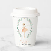 Nutcracker Ballerina botanische niedliche Weihnach Pappbecher (Vorderseite)