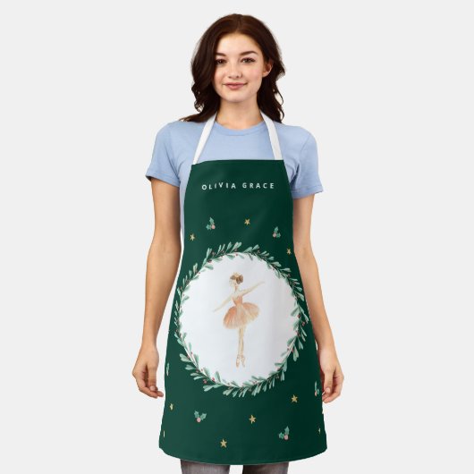 Nutcracker Ballerina botanisches niedliches Weihna Schürze (Getragen)