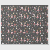 Nutcracker Ballerina Christmas Geschenkpapier (Flach)