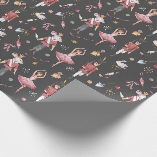 Nutcracker Ballerina Christmas Geschenkpapier (Ecke)