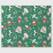 Nutcracker Ballerina Christmas Geschenkpapier (Flach)